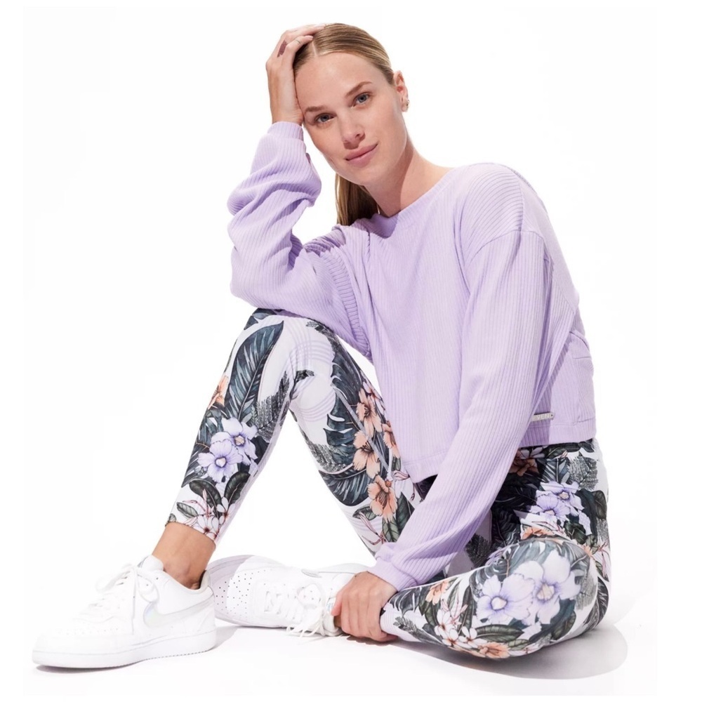 EleVen By Venus Williams | Floral Tennis Sporty Tropicana Leggings | XS - Picture 2 of 11